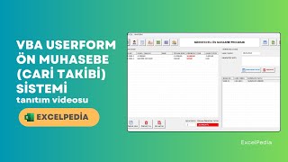 VBA Userform  Cari Takip Programı Tanıtımı [upl. by Eniarol]