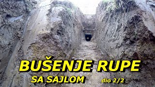 PROJECT EXCAVATOR  Bušenje rupe FI 160 ispod zemlje priključak za kanalizaciju [upl. by Lidia]