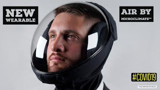 AIR by MicroClimate™  New Wearable  Helmet  HEPA filters  4 hrs of battery life  Washable [upl. by Garik307]