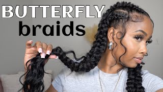 Butterfly Braids Tutorial  Easy Braided Hairstyles [upl. by Hervey]