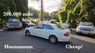 Sold 2900 2008 Mercedes Benz E320 Bluetec Diesel POV Test Drive Walk Around Auction Car [upl. by Hadsall]