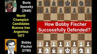 Bobby Fischer Vs Boris Spassky  How Bobby Fischer Successfully Defended  1971 [upl. by Merriman]