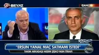 Hacıosmanoğlu  Ahmet Çakar tartışması  Beyaz Futbol 10 Kasım 2014 [upl. by Johppa742]