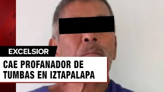 Cae profanador de tumbas en panteón de Iztapalapa coludido con ‘santeros’ [upl. by Remos]