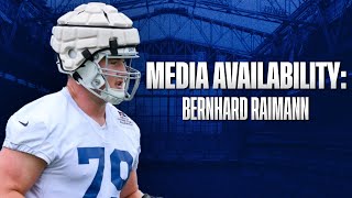 Bernhard Raimann Media Availability  Indianapolis Colts 2022 Training Camp [upl. by Garceau256]