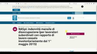 Presentazione domanda Naspi online disoccupazione naspi tutorial [upl. by Maryrose575]