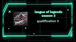 league of legends race 3 season 3 qualifying [upl. by Esetal424]