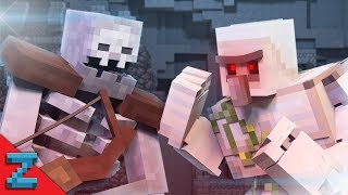 Mutant Skeleton vs Iron Golem Minecraft Fight Animation [upl. by Ethbin]