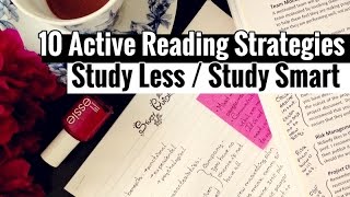 10 Active Reading Strategies  Study Less Study Smart [upl. by Assilac]