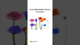 Draw With WebGL Flowers Animation  animation css threejs coding developer [upl. by Jackelyn]