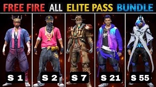 ALL ELITE PASS BUNDLE SEASON 1 TO ALL  FREE FIRE ALL ELITE PASS BUNDLE  ALL ELITE PASS FREE FIRE [upl. by Melitta]