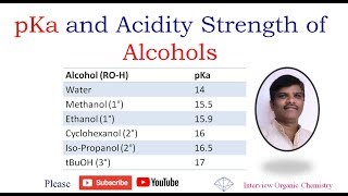 Acidic Strength of Alcohol  Substitution Effect on Acidic Strengths of alcohols  Chapter 4d [upl. by Darom]