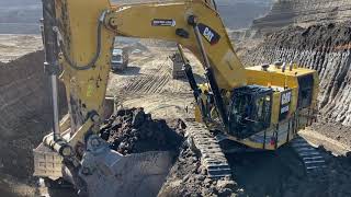 Caterpillar 6015B Excavator Loading Trucks With Two Passes  Sotiriadis Mining Works [upl. by Aenotna]