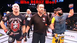 Lets put an End to thisWho REALLY Won Georges St Pierre vs Johny Hendricks [upl. by Hazlip]