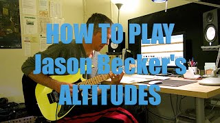 How to play Jason Beckers Altitudes [upl. by Reseda]