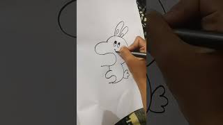 Double s to bunny and cat easydrawingtutorial [upl. by Anaibib]