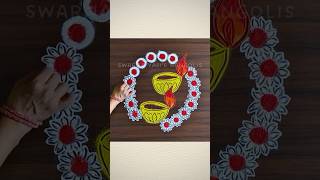 Freehand Rangoli✨ rangoli kolam muggulu shorts ytshorts viral trending youtubeshorts art [upl. by Allicirp53]