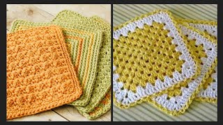 Easy crochet dish cloth  crochet dish cloth Ideas [upl. by Dlanger278]