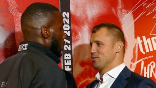 LAWRENCE OKOLIE VS MAIRIS BRIEDIS FACEOFF AHEAD OF EVENTUAL UNIFICATION CLASH [upl. by Yim]