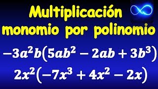 87 Multiplicación de monomio por polinomio MUY FÁCIL [upl. by Jobye]