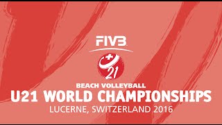 FIVB U21 Beach Volleyball World Champs  Lucerne  SemiFinals amp Finals [upl. by Aisats]