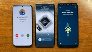 Samsung S23 Simple Dialer vs Xiaomi 12x True Phone vs Huawei Nova3i Drupe Dialer Incoming Call [upl. by Julis87]