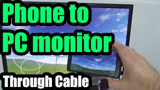 How to connect Smartphone to PC Monitor through Cable LG G3 [upl. by Cheshire200]