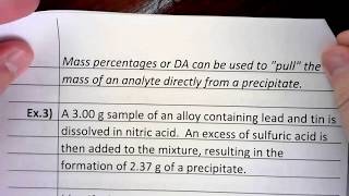 154  Gravimetric Analysis [upl. by Siwel]