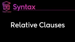 Syntax Relative Clauses in XBar Theory [upl. by Aihsekram]