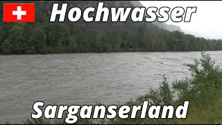 Hochwasser Sarganserland [upl. by Assehc]