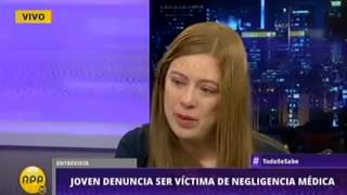 TODO SE SABE 170816 ENTREVISTA A SHIRLEY MELENDEZ JOVEN DENUNCIA NEGLIGENCIA MEDICA  CO [upl. by Einre]