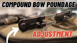 Compound Bow Poundage Adjustment  How to Adjust a Compound Bow [upl. by Robyn]