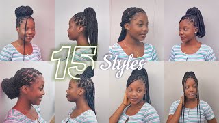 15 WAYS TO STYLE YOUR KNOTLESS BOX BRAIDS Quick and Easy  Beginner friendly [upl. by O'Meara391]