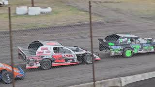 Chase Weimer 92124 IMCA Sport Mod Heat Race Shelby County Speedway [upl. by Norrehc]