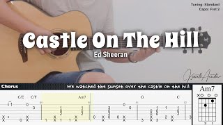 Castle On The Hill  Ed Sheeran  Fingerstyle Guitar  TAB  Chords  Lyrics [upl. by Solohcin]