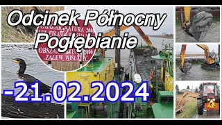 ETAP II Przekopu Mierzei Wiślanej 21022024 Odcinek Północny Pogłębianie [upl. by Grand]