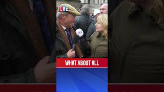 Nigel Farage stands in support of protesting farmers  LBC [upl. by Amity]