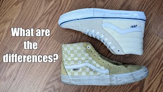 Overview Comparison Review of the Vans Skate Classics Sk8Hi VS the Vans Pros Sk8Hi [upl. by Eittap355]