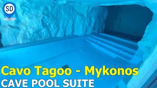 Cavo Tagoo Mykonos Hotel  Cave Pool Suite Tour [upl. by Elsinore]