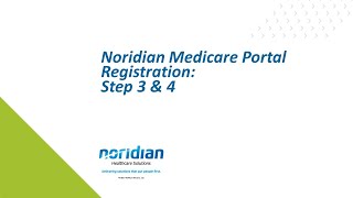 Noridian Medicare Portal Registration Step 3 amp 4 [upl. by Nomad634]