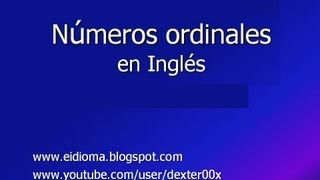 Números ordinales en ingles  vocabulario básico con pronunciación [upl. by Myranda]