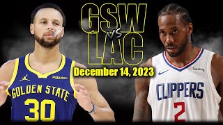 Golden State Warriors vs Los Angeles Clippers Full Game Highlights  December 14 202324 NBA Season [upl. by Baun]