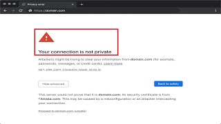 How To Fix Your Connection Is Not Private Error In Google Chrome [upl. by Mead93]