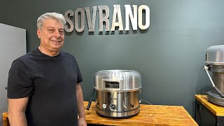 Ligando e aquecendo o Forno de pizza Basic da Sovrano gás glp botijão [upl. by Airres]