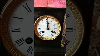 Vincenti amp Cie médaille dargent 1855 Antique horloge cheminée en marbre French mantel marble clock [upl. by Paik]