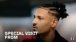 🇨🇮 Sébastien Haller visits Ajax and wants to know Brobbey’s secret ‘I come and visit you’ 😉 [upl. by Alekehs562]