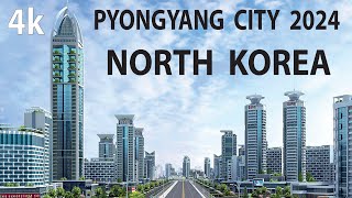 Pyongyang City 2024  North Korea 4K By Drone [upl. by Rhys]