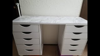 StepbyStep DIY IKEA Vanity Dupe [upl. by Furlani]