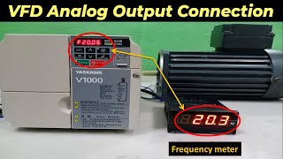 How to Connect Frequency Meter with VFD  VFD analog output connection [upl. by Aicenek142]