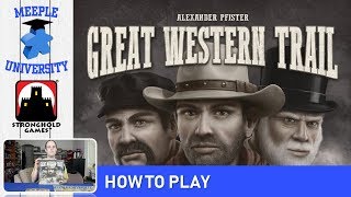 Great Western Trail Board Game – How to Play All Rules CONCISELY explained [upl. by Orsay]